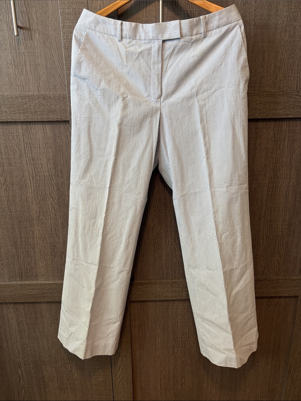 Brooks Brothers Light Blue Pinstripe Seersucker Trousers